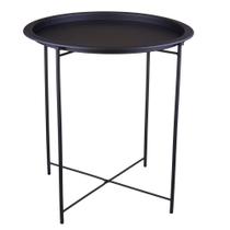Mesa de Apoio Redonda 38x48cm Spritz Cazza Preta