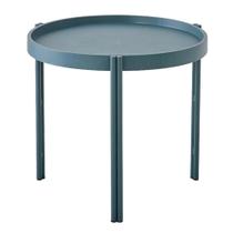 Mesa de Apoio Redonda Enjoy Rivatti 50 cm (Largura) Tampo em Polipropileno Azul e Base em Aço Azul