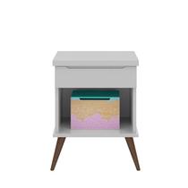 Mesa de Apoio Retrô Alice Cinza Acetinado - Phoenix Baby