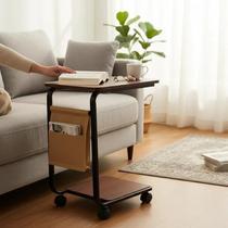 Mesa De Apoio Retrô Rodinhas Decorativa Multiuso Sofá Cama