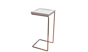 Mesa De Apoio Sofa Anny Base Metal Cobre Para Sala