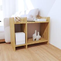Mesa de Apoio Sofá Minimalista Mesinha Lateral - MDF Freijó