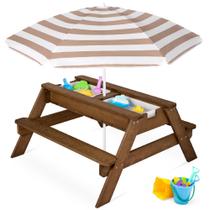 Mesa de areia e água Best Choice Kids 3 em 1 com guarda-chuva Mesa de areia e água Best Choice Kids 3 em 1 com guarda-chuva