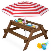 Mesa de areia e água Best Choice Kids com guarda-chuva de 100 kg Mesa de areia e água Best Choice Kids com guarda-chuva de 100 kg