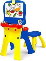 Mesa de Arte Crayola Triple-The-Fun com Banquinho - Para Crianças a partir de 3 anos