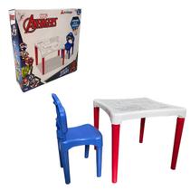 Mesa de Atividade Infantil Avengers Vingadores c/ Cadeirinha