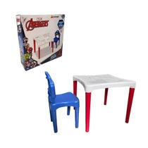 Mesa De Atividade Infantil Avengers Vingadores Cadeirinha