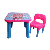 Mesa de atividades com cadeira da barbie Mesa de atividades com cadeira da barbie