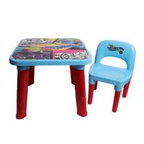 Mesa de atividades com cadeira - hot wheels