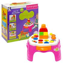 Mesa De Atividades Infantil Play Time Didática Educativa Para Crianças Rosa Brinquedos Cotiplás