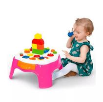 Mesa De Atividades Infantil Play Time Rosa Cotiplas 2049