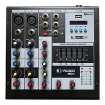 Mesa de Áudio Profissional K-Audio MS40 4 Canais 220V