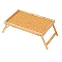 Mesa De Bambu Dobrável Para Notebook Cama E Sofá Refeição