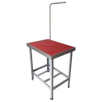 Mesa de Banho e Tosa Inox AlcaPet 80X55cm Vermelho APIS-14P