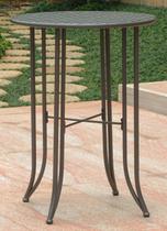 Mesa de bar de pátio International Caravan Iron Rustic Brown 76x102cm Mesa de bar de pátio International Caravan Iron Rustic Brown 76x102cm