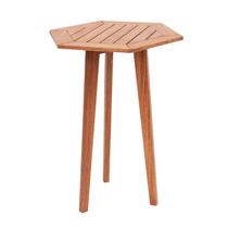Mesa de Bar Hexagonal 75cm x 100cm Ecograndis Jardim Marrom/Jatobá Mesa de Bar Hexagonal 75cm x 100cm Ecograndis Jardim Marrom/Jatobá