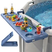 Mesa de bar para piscina Leteuke 98 x 30 cm com suporte ajustável Mesa de bar para piscina Leteuke 98 x 30 cm com suporte ajustável