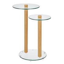 Mesa de bebidas Duo MDesign Glass, parte superior e extremidade, 2 camadas, 30 cm, redonda