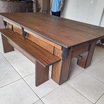 Mesa de Bilhar e Jantar com Bancos Charme Carlin Bilhares Superfície em Pedra de Ardósia 20mm 2,20 x 1,20 Malaga Tecido Preto