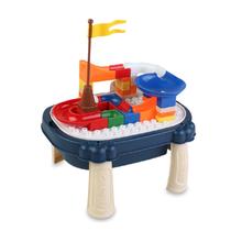 Mesa de blocos de construção, montagem multifuncional, brinquedos de quebra-cabeça
