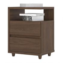Mesa De Cabeceira 02 Gavetas Campeche Henn Castanho Hp