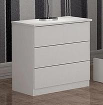 Mesa de Cabeceira 028 3 Gavetas Neve - Móveis Valverde