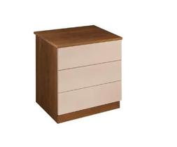 Mesa de Cabeceira 028 3 Gavetas New Canion/Off White - Móveis Valverde