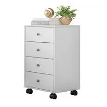 Mesa De Cabeceira 04 Gavetas Presence 9070 Branco Demobile B