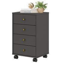 Mesa de Cabeceira 04 Gavetas Presence 9070 Grafite Demobile