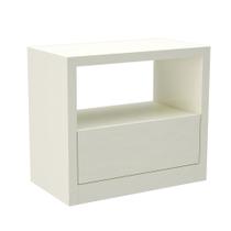 Mesa de Cabeceira 1 Gaveta 100% Mdf Basic Off White - Dalla Costa
