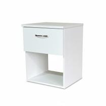 Mesa De Cabeceira 1 Gaveta com Compartimento Secreto, Gaveta Secreta - Branco Mesa De Cabeceira 1 Gaveta com Compartimento Secreto, Gaveta Secreta - Branco
