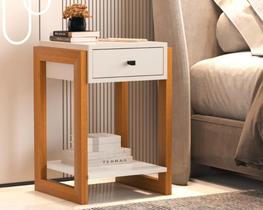 Mesa de Cabeceira 1 Gaveta e prateleira 1661 Perola Brilho