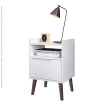 Mesa de Cabeceira 1 Gaveta Gabriela - Branco