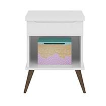Mesa de Cabeceira 1 Gaveta Mariana Branco - FbABY Mesa de Cabeceira 1 Gaveta Mariana Branco - FbABY