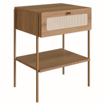Mesa De Cabeceira 1 Gaveta Palhinha Oslo Hanover Artesano