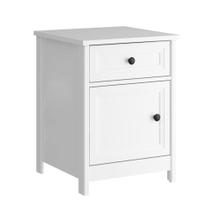 Mesa De Cabeceira 1 Porta 1 Gaveta 45 Cm Dm112 Branco Dtall Branco