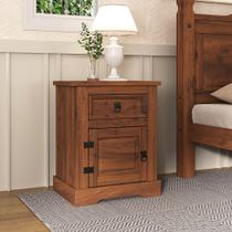 Mesa de Cabeceira 1 porta + 1 gaveta Cera Acapulco 100% Madeira maçiça Mesa de Cabeceira 1 porta + 1 gaveta Cera Acapulco 100% Madeira maçiça
