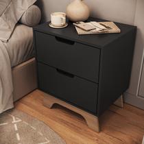 Mesa de Cabeceira 2 Gavetas 100% MDF Alice