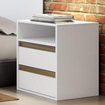 Mesa de Cabeceira 2 Gavetas 100 MDF Select Belmax