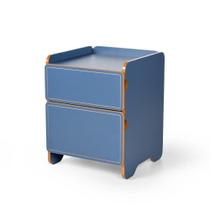 Mesa de Cabeceira 2 Gavetas 45cm Cindy - Azul
