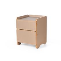 Mesa De Cabeceira 2 Gavetas 45cm Cindy - Marrom Mesa De Cabeceira 2 Gavetas 45cm Cindy - Marrom