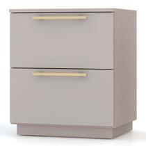Mesa de Cabeceira 2 Gavetas 50cm Dubai Alasca - VLR MÓVEIS Mesa de Cabeceira 2 Gavetas 50cm Dubai Alasca - VLR MÓVEIS