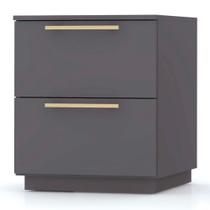 Mesa de Cabeceira 2 Gavetas 50cm Dubai Fendi - VLR MÓVEIS Mesa de Cabeceira 2 Gavetas 50cm Dubai Fendi - VLR MÓVEIS