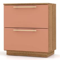 Mesa de Cabeceira 2 Gavetas 50cm Dubai Nature/Camarim - VLR MÓVEIS Mesa de Cabeceira 2 Gavetas 50cm Dubai Nature/Camarim - VLR MÓVEIS
