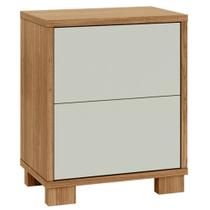 Mesa de Cabeceira 2 Gavetas 54cm Click D03 Freijó Off White - Lyam Decor Mesa de Cabeceira 2 Gavetas 54cm Click D03 Freijó Off White - Lyam Decor