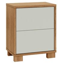 Mesa de Cabeceira 2 Gavetas 54cm Click D03 Freijó Off White - Lyam Decor Mesa de Cabeceira 2 Gavetas 54cm Click D03 Freijó Off White - Lyam Decor
