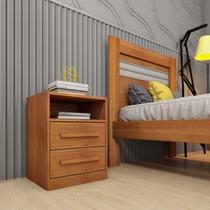 Mesa de Cabeceira 2 Gavetas - Barcelona-Cinamomo - Tcil Móveis