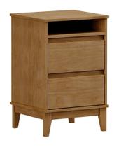 Mesa De Cabeceira 2 Gavetas C/Nicho Prata Freijo 2800F - Finestra Mesa De Cabeceira 2 Gavetas C/Nicho Prata Freijo 2800F - Finestra