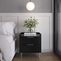 Mesa de Cabeceira 2 Gavetas com Led Yves