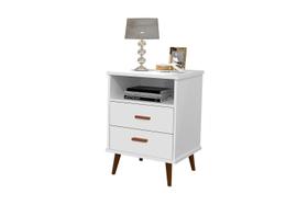Mesa de Cabeceira 2 Gavetas com pés Retro - Itália - CM